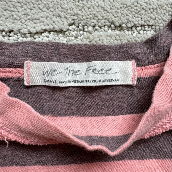 ✨ Free People We The Free The Twist Coral Light Striped Tank Top - Picture 7 of 11